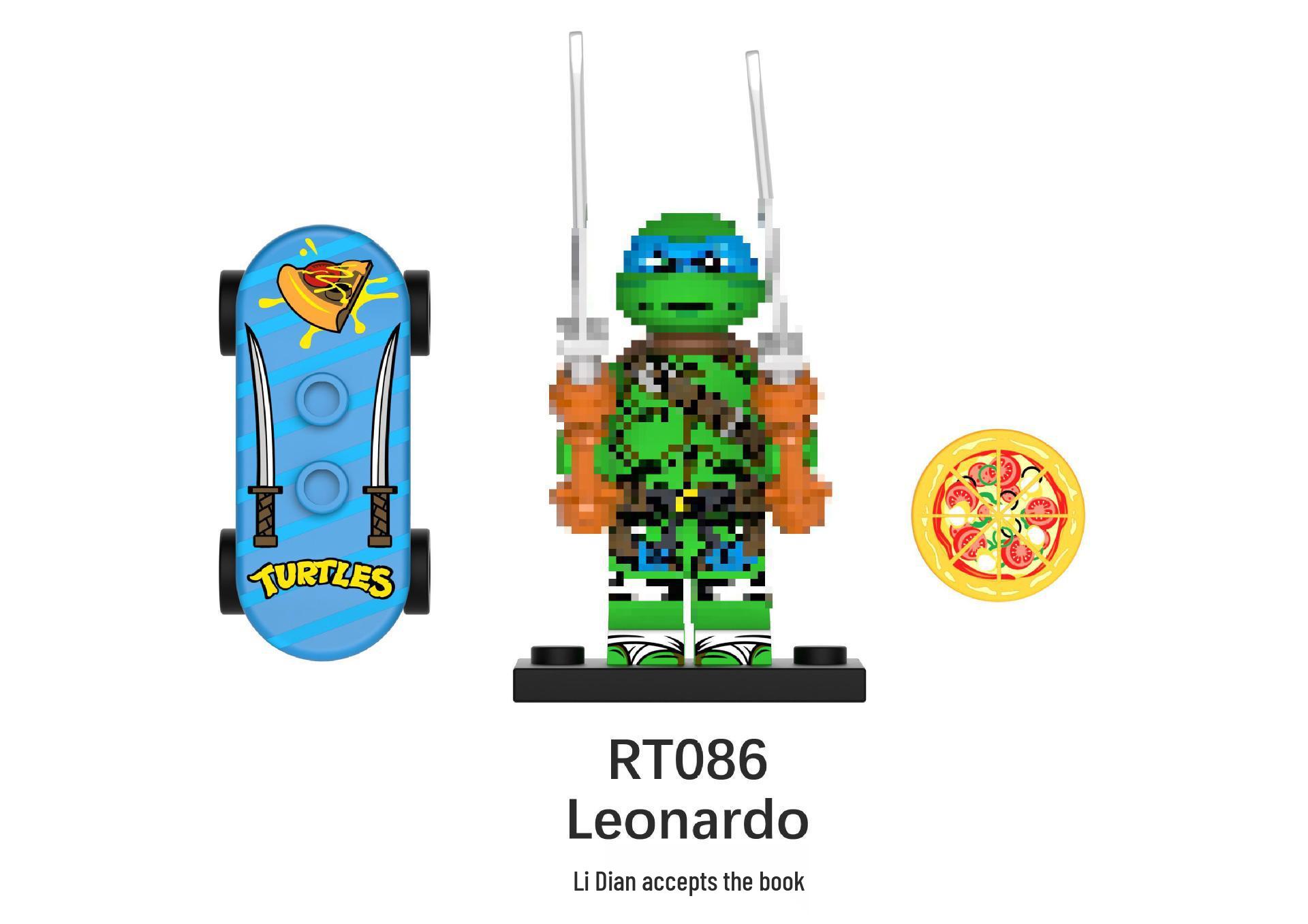 RT086-089 Teenage Mutant Ninja Turtles Anime Series Building Blocks Figure Children s Toy