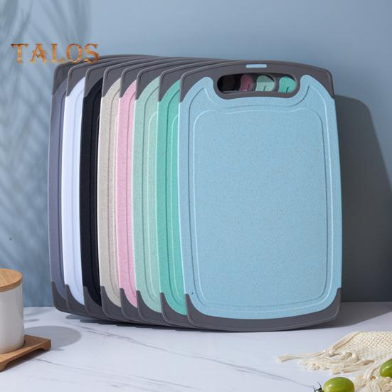 Double-sided Cutting Board Vegetable Meat Chopping Board with Grooves Easy Grip Handle Non-Slip Kitchen Essential for Foodies And Chefs