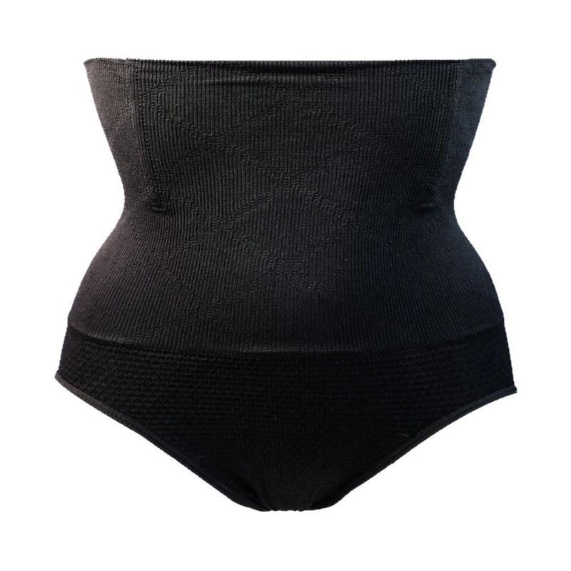 High Waist Seamless Tummy Control Butt Lifter Shapewear Briefs S чёрный