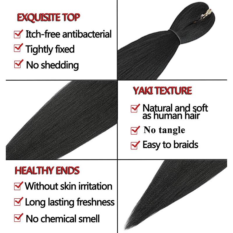 Fluffy EZ Large Three-Color Silk Braid Wig - Low-Temperature, Flame Retardant Styling