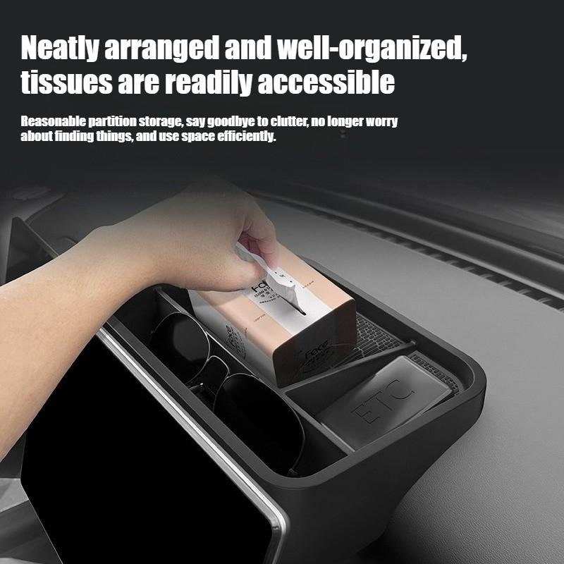 Car Dashboard Storage Tray For BYD YUAN PLUS ATTO3 ATTO 3 2025 2026 Display Screen Rear Storage Box Tray Organizer Accessories