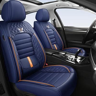 5-Seat Car Seat Cover Complete Set – Fits 95% of All 5-Seaters (Cars, SUVs, Vans) – Premium PU Leather, Breathable – All-Season Seat Protection