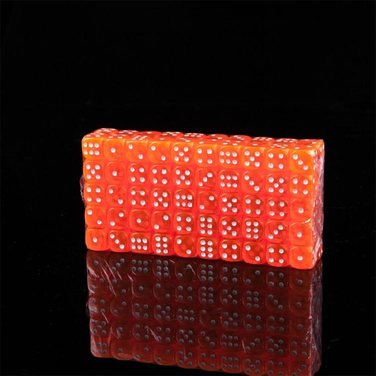 100Pcs 14mm Six Sided Dices Acrylics Dices Colored Game Dices Board Game Dices for Classroom and Party Game Supply