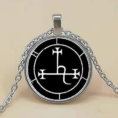 Lilith Sigil Pečať Prívesok Náhrdelník Sklenený Foto Kabínkový Náhrdelník Vízia