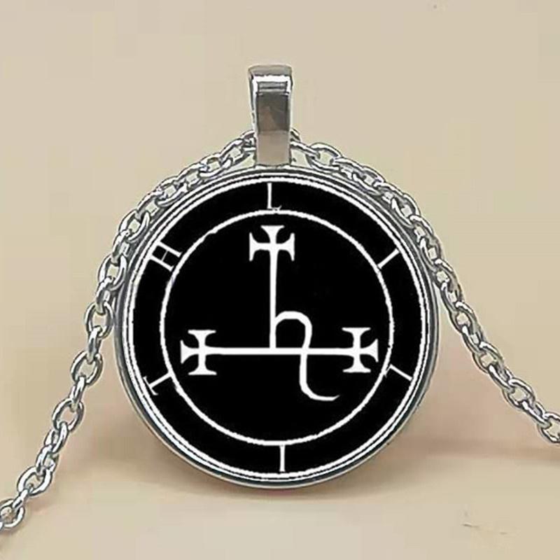 

Лилит Сигил Печать Подвеска Ожерелье Стекло Фото Кабина Ожерелье Видение серебряный