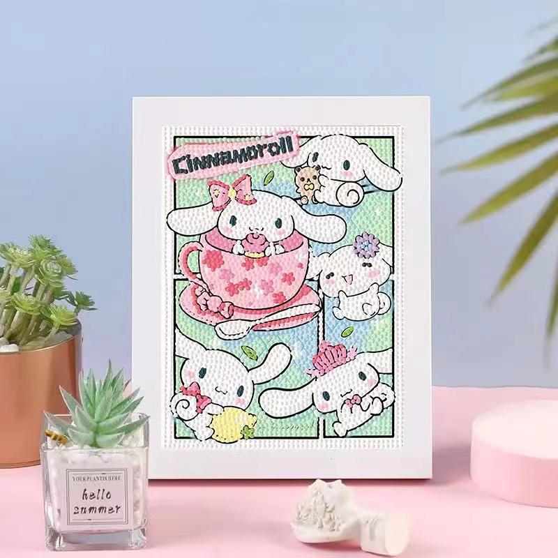 Kuromi Cartoon Diamond Painting Kit: Peace & Joy DIY Gift for Students and Kids.