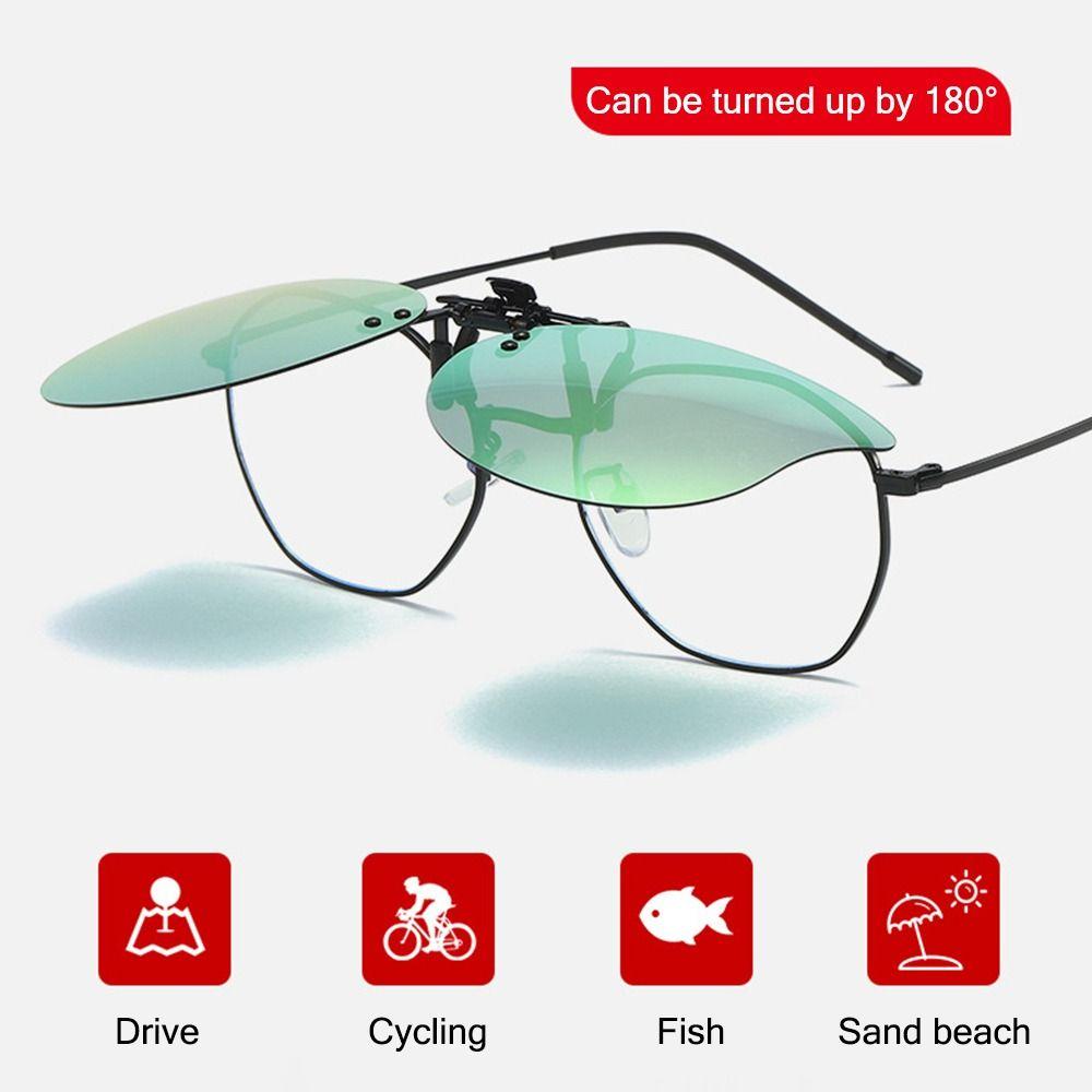 Cat Eye Shape Flip Up Sun Glasses Ultra-Light Convenient Shades  for Women & Men