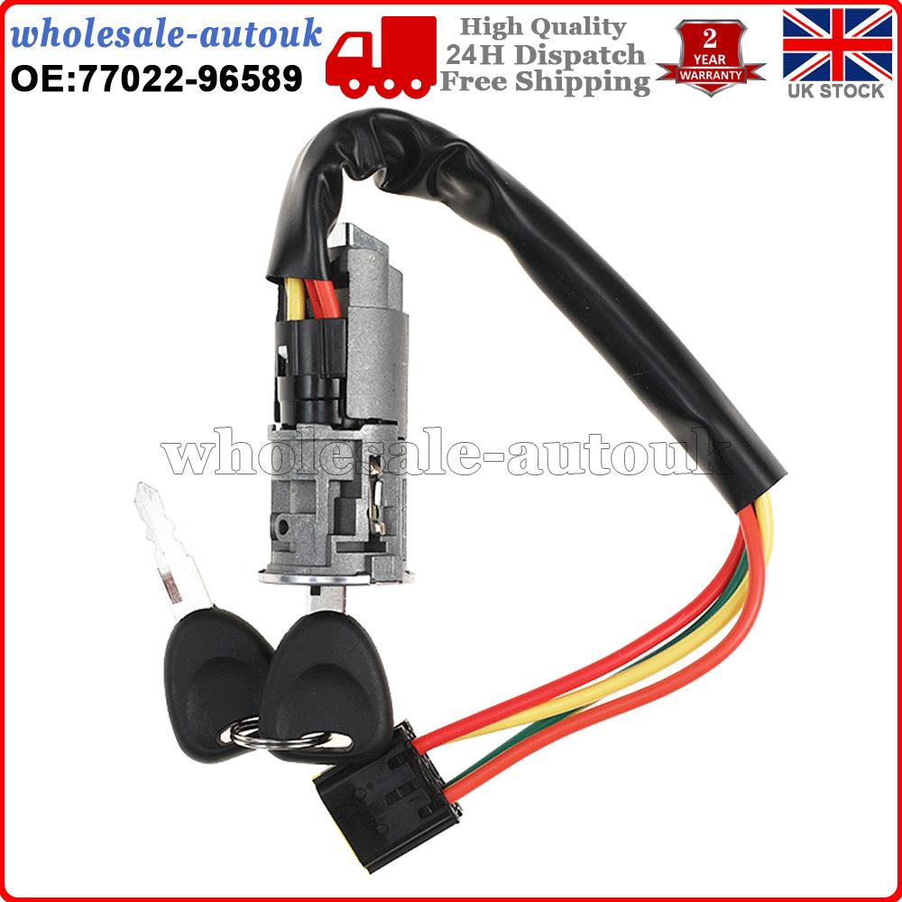 Ignition Lock Barrel Cylinder Keys Starter Switch For Renault Megane Scenic Clio