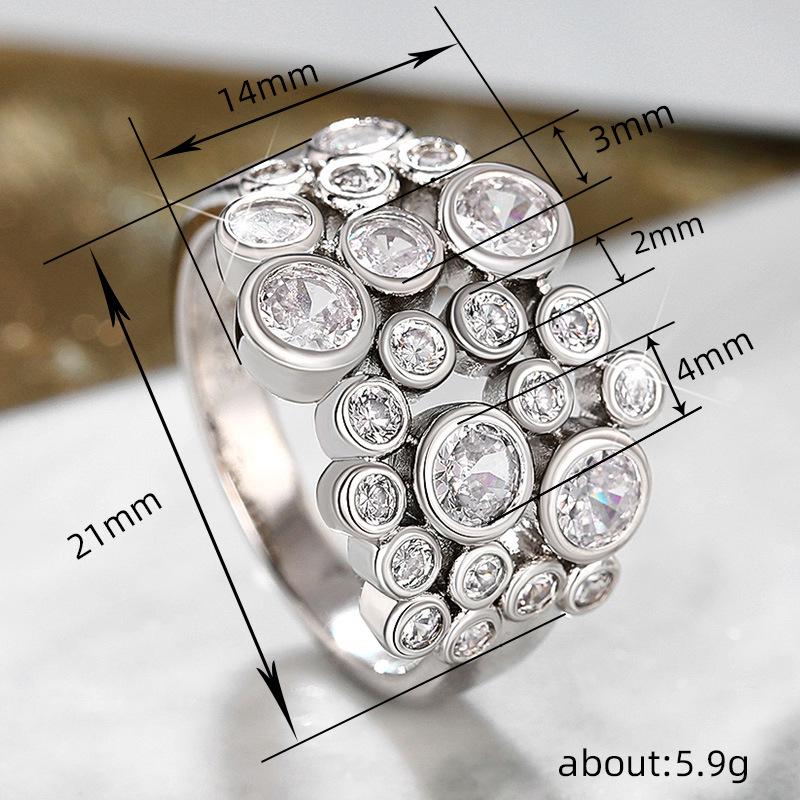 Cao Shi Irregular Star Zircon Women's Luxury Ring