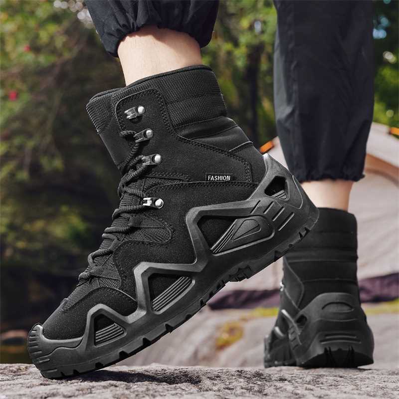 High-top shoes new autumn and winter outdoor climbing wear-resistant shoes retro Martin boots