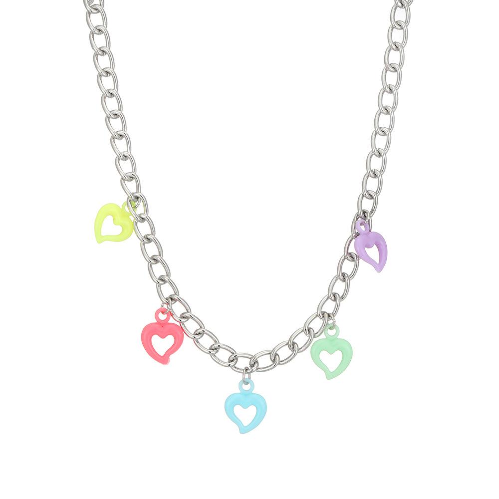 

Shaped Heart Versatile Necklace In Alloy With Stunning Resin Charm For Fashion Lovers XH0747