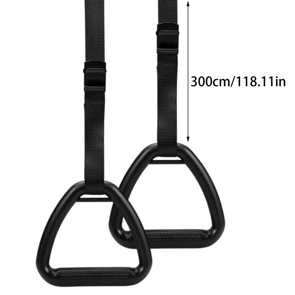 Gymnastic Rings Pull Up Handle Rings with Adjustable Straps Pull-ups for Adult Home Workouts Strength Training Fitness Equipment