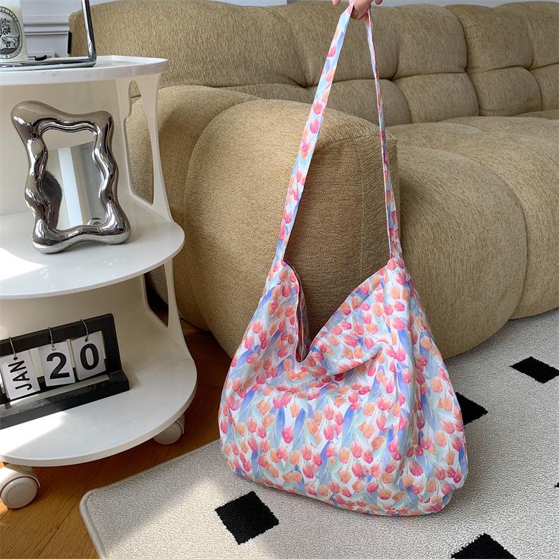 

Летняя сумка через плечо большой вместимости для поездок на работу, женская, новая, для студентов колледжей, холщовая сумка, сумка через плечо, сумка через подмышку