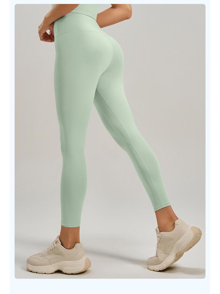 Pantalones de Yoga de Cintura Alta Levanta Glúteos para Mujer - Tacto Nude Otoño/Invierno, Alta Elasticidad Ropa de Fitness, Mallas Cortas para Correr