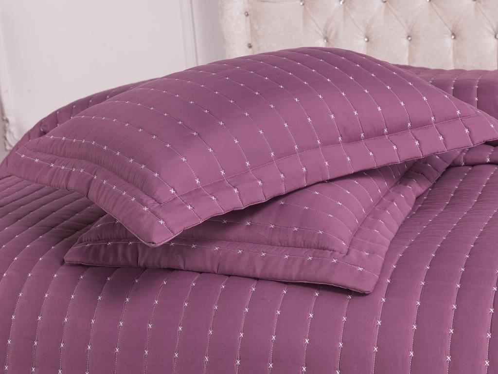 Cheap Dublin Quilted Double Bedspread Set Dark Plum Joom