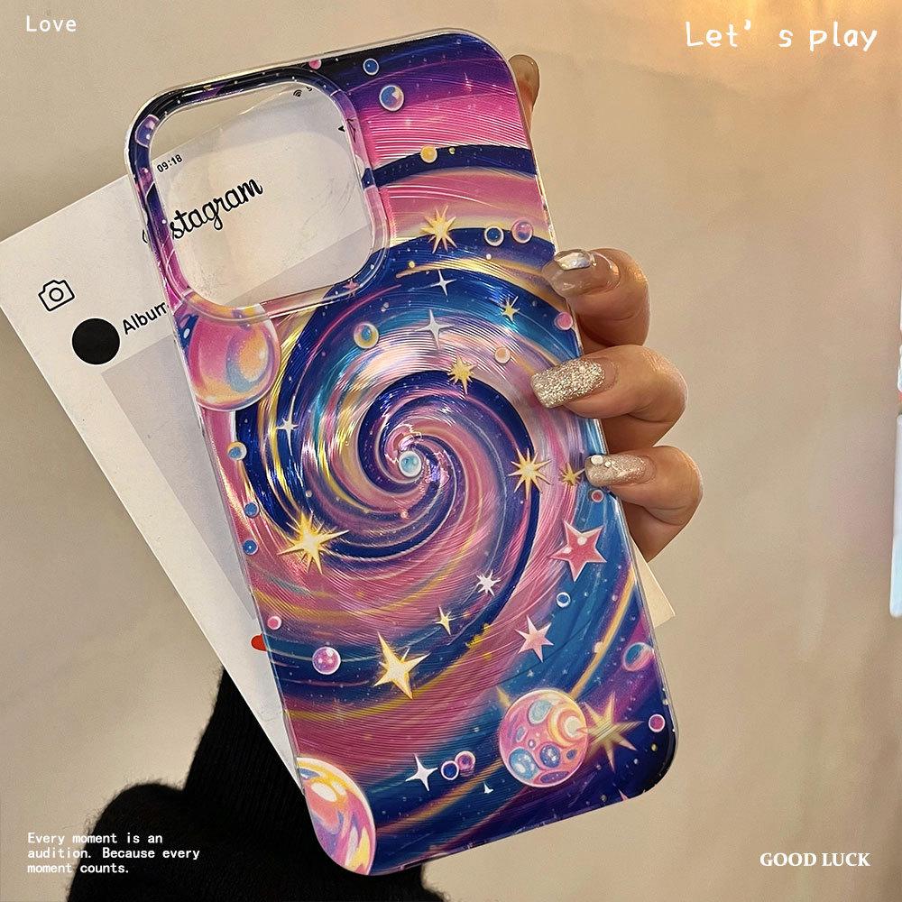 Whirlpool Large Holes Suitable for Apple 16 Mobile Phone Case Iphone15 High End Sense 14 Colorful 13 Soft Border 12p