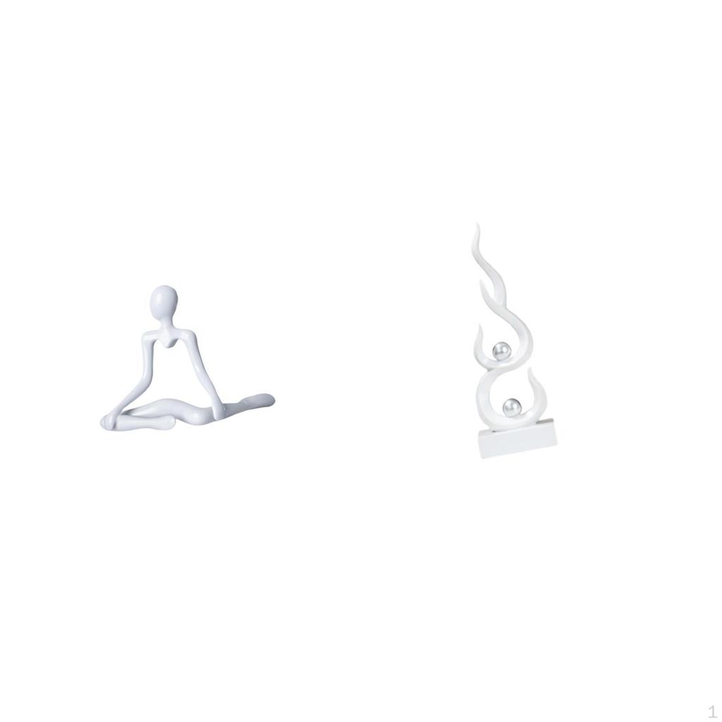 Creative Abstract Thinker Flame Sculpture Resin Figurine Unique Decorative Ornament for Bedroom