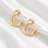 European and American Gold Love Earrings Women's Light Luxury Niche Design Sense Love Earrings High Temperament Versatile Earrings