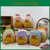 Adorable Cartoon Duck Design Children's Backpack With Detachable Front Pouch For School