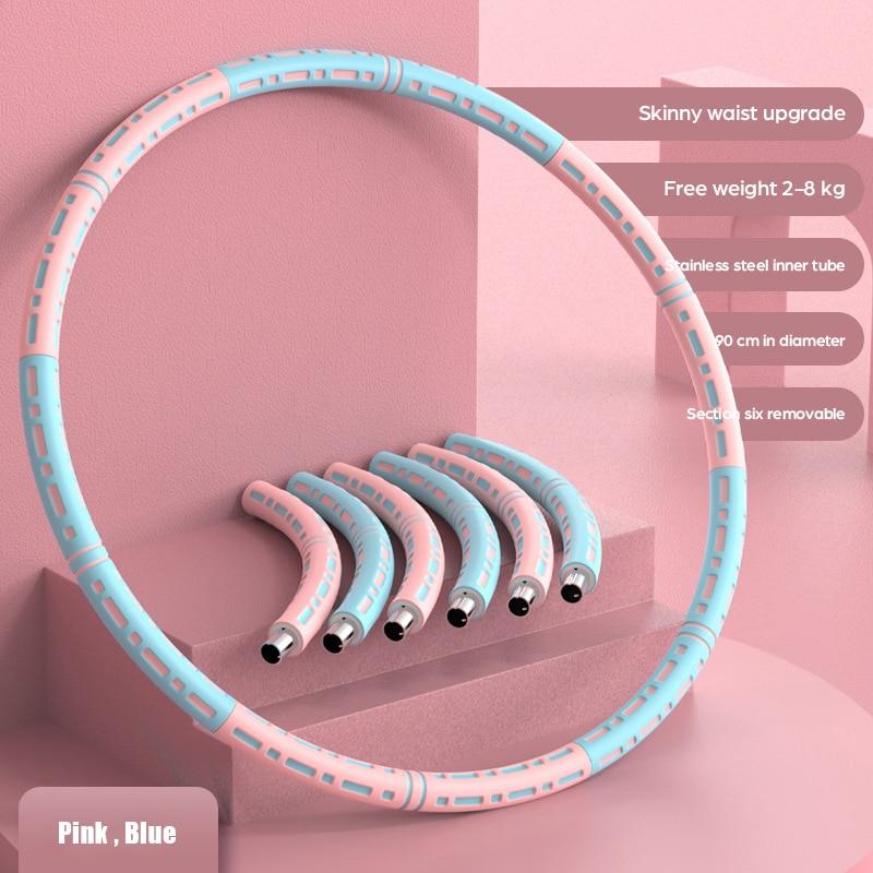 Sport Hoops Fitness Gym Tool Tube Stainless Steel Elastic Thickened Foam Detachable Skin-Friendly Waist Weight Loss Hoola Circle