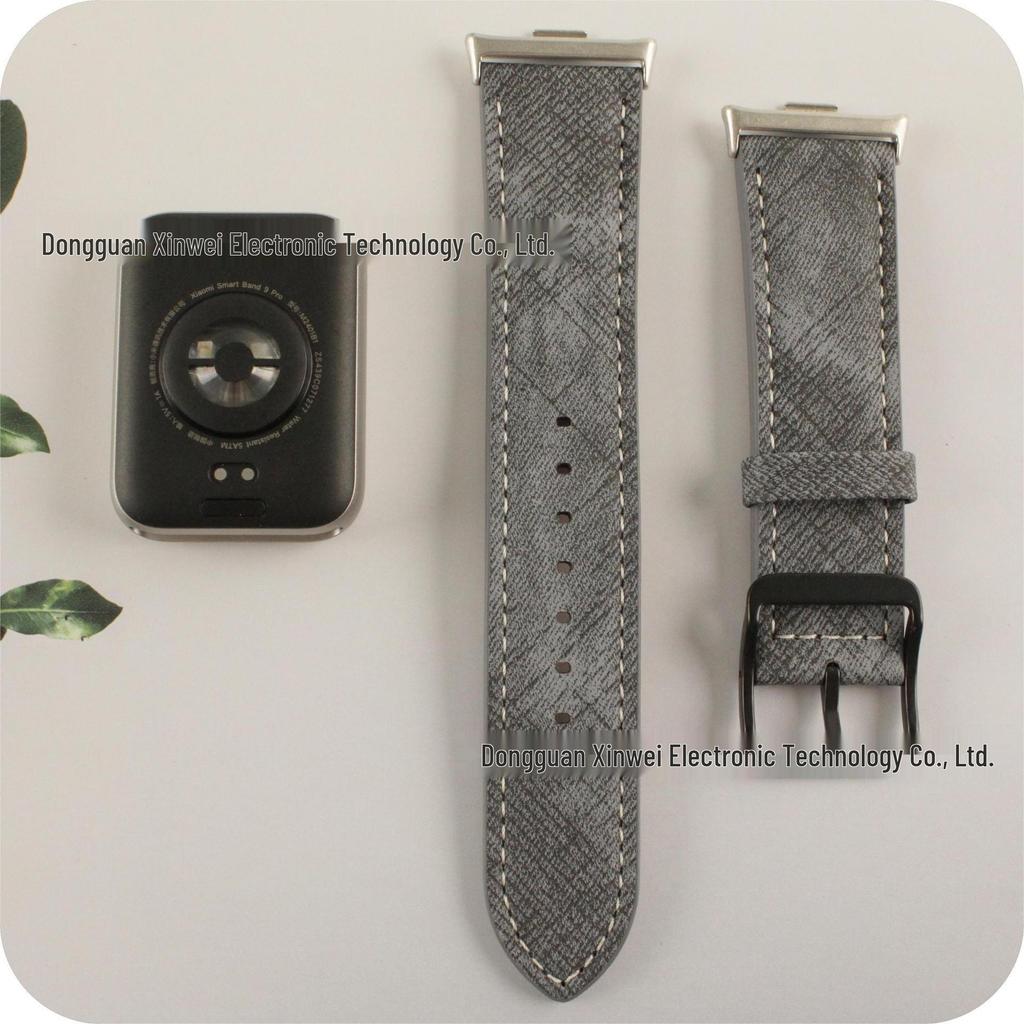 22mm Japanische Schnalle Lederarmband für Xiaomi Band 9 Pro, 8 Pro und Huawei Armbänder