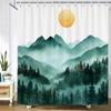 Forest Scenery Shower Curtain Bath Curtain Polyester Fabric Green Misty Printed Bathroom Curtains For Home Decoration Curtain
