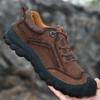 Men's Cowhide Boots Outdoor Non-slip Sports Ankle Boots Thickened Mountaineering Low-top Shoes Short Boots