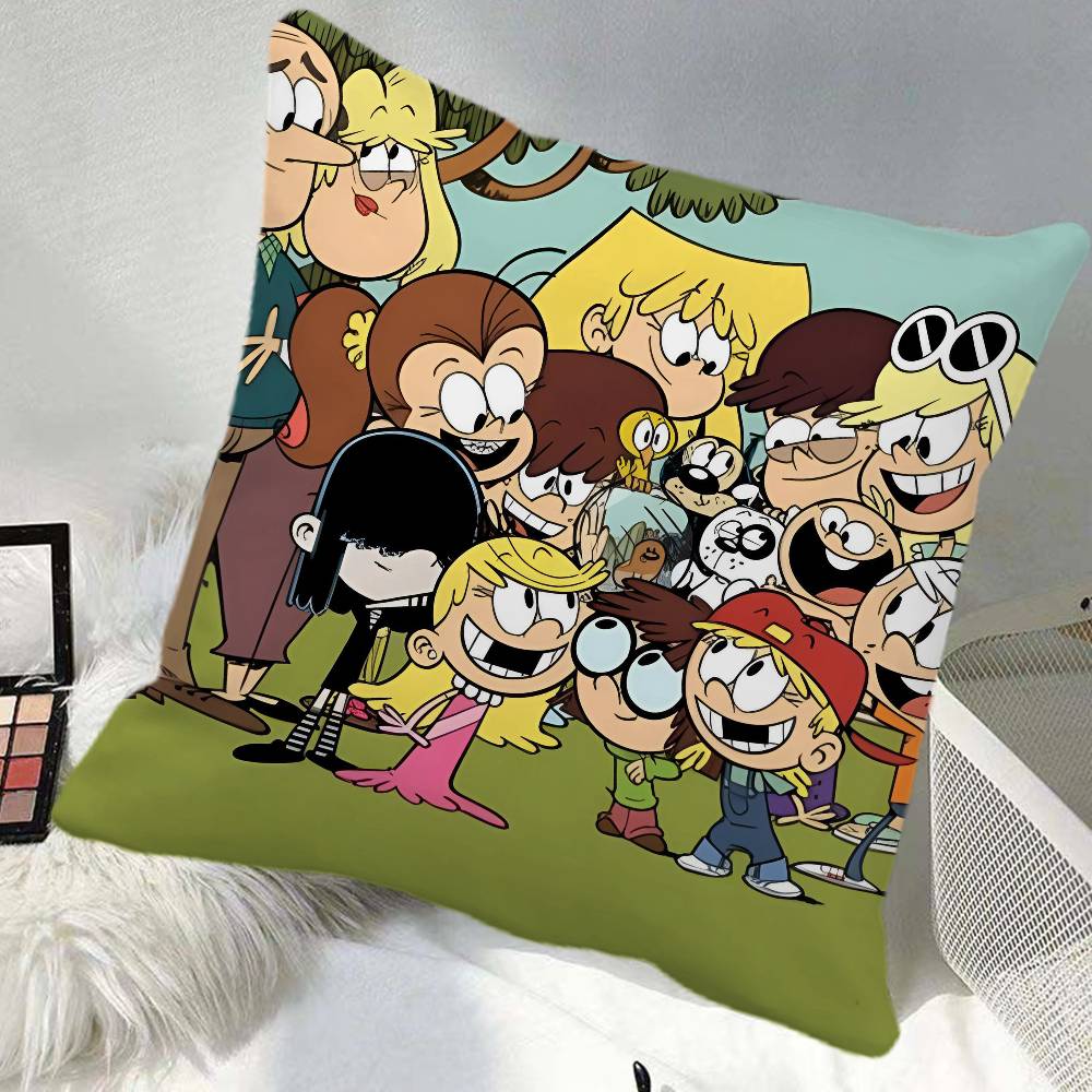 Cartoon The Iloud House Pillow Case Square Pillow Bedroom Sofa Leisure Comfort Cushion Car Home Decoration