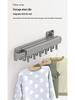 Wall-Mounted Retractable Aluminum Clothes Drying Rack for Balconies and Dorms