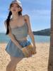 Korean Style Sexy Summer Three-Piece Swimsuit Outfit with Lace Camisole for Women (2026)