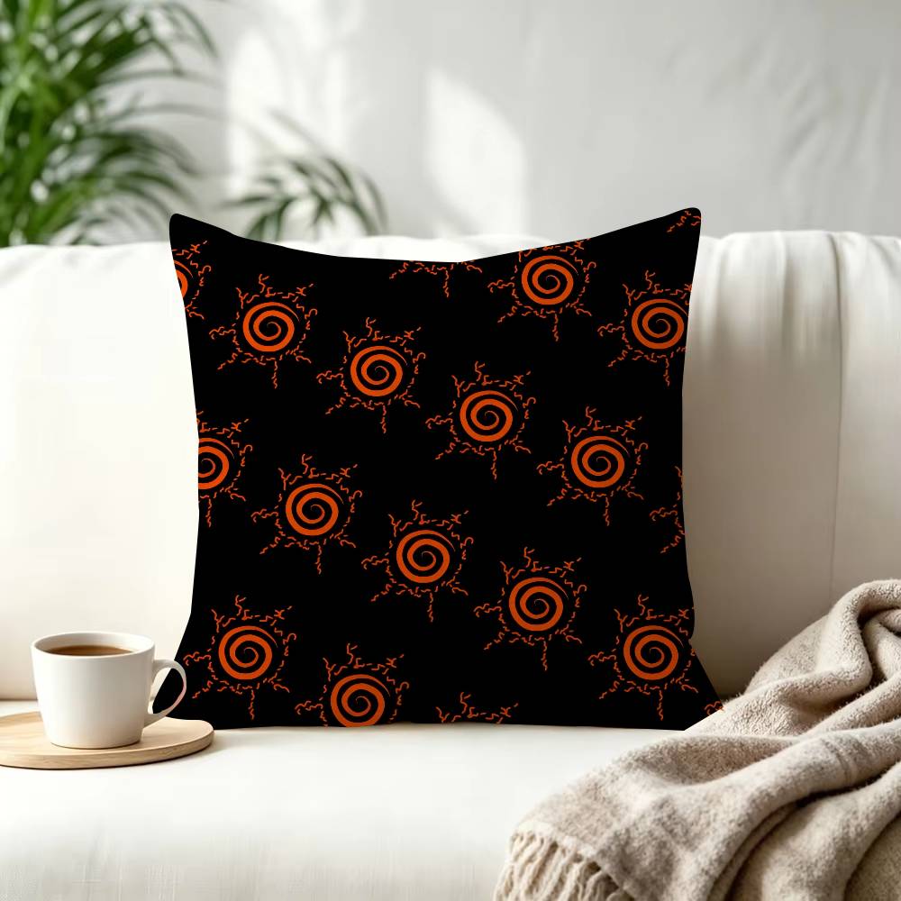 NARUTO Anime logo japan Decorative Pillowcase Square Pillowcase Home Office Decorative Cushion Cover