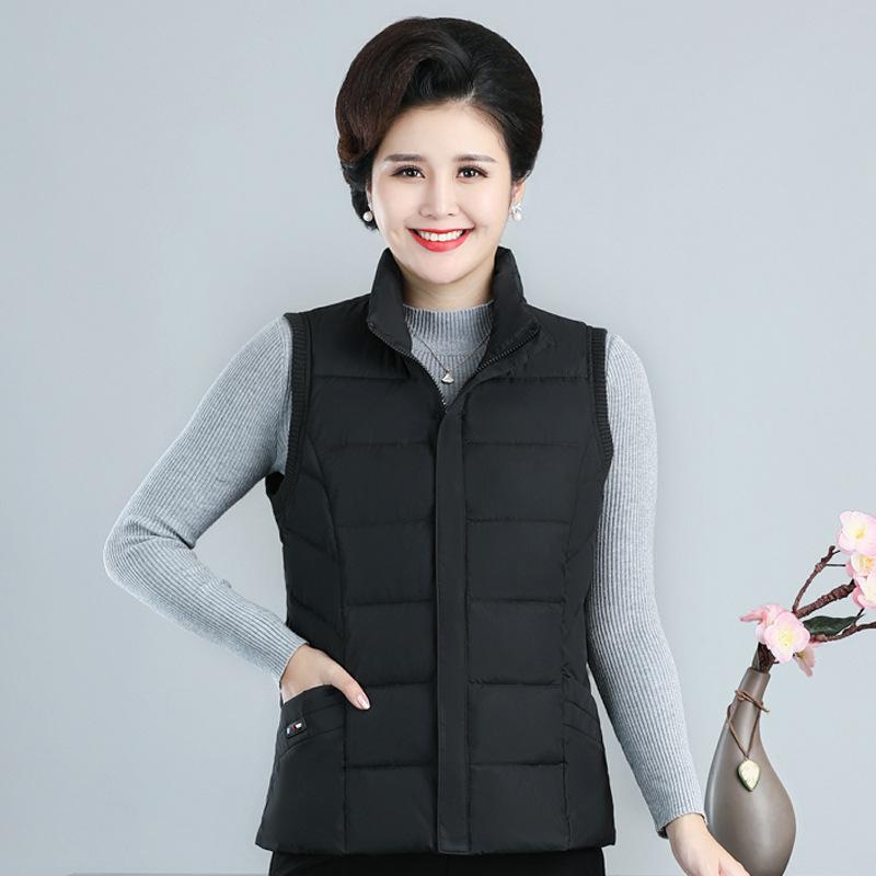 

Short Middle-aged and Elderly Fattened Large-size Thermal Vest, Grandma Wears A Small Vest Jacket Outside The Home 5XL чёрный