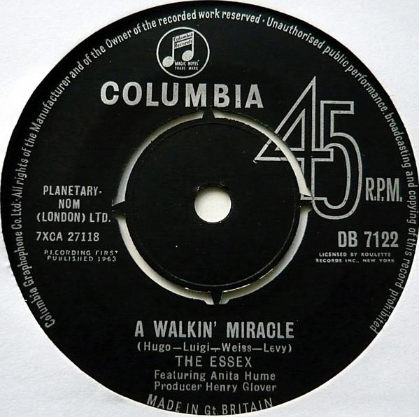 

7inch Record ESSEX - A Walkin Miracle DB7122 Columbia 1963 UK Soul/Funk Used