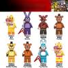 8Pcs FNAF Action Figure Toys At Five Nights Ornaments Assembled Toy DIY Model Game Peripheral Childrens Birthday Lovely Gifts