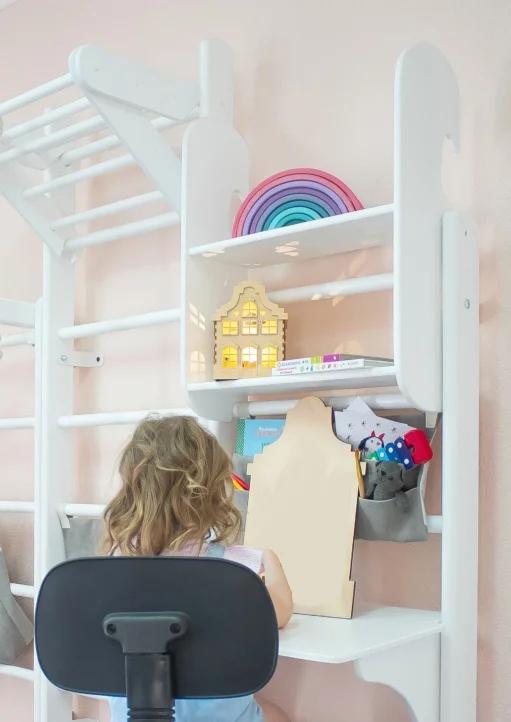 Gymnastic Ladder Shelf White