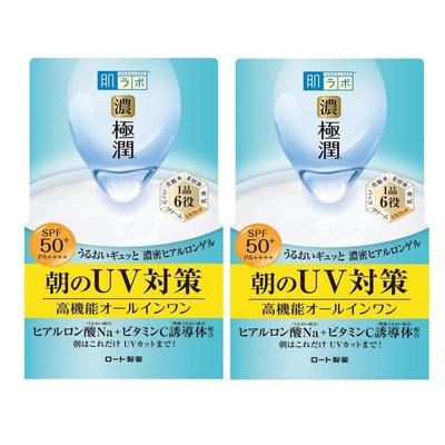 Hada Labo Gokujyun UV White 90g X Sodium Vitamin C Gel, All-in-One Gel, 2-Pack (SPF50+ PA++++, Hyaluronate, Derivative)