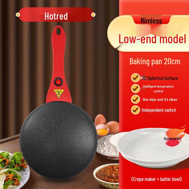 Electric Crepe & Pancake Maker: Spring Roll, Layered Pancake, Breakfast & BBQ Griddle.