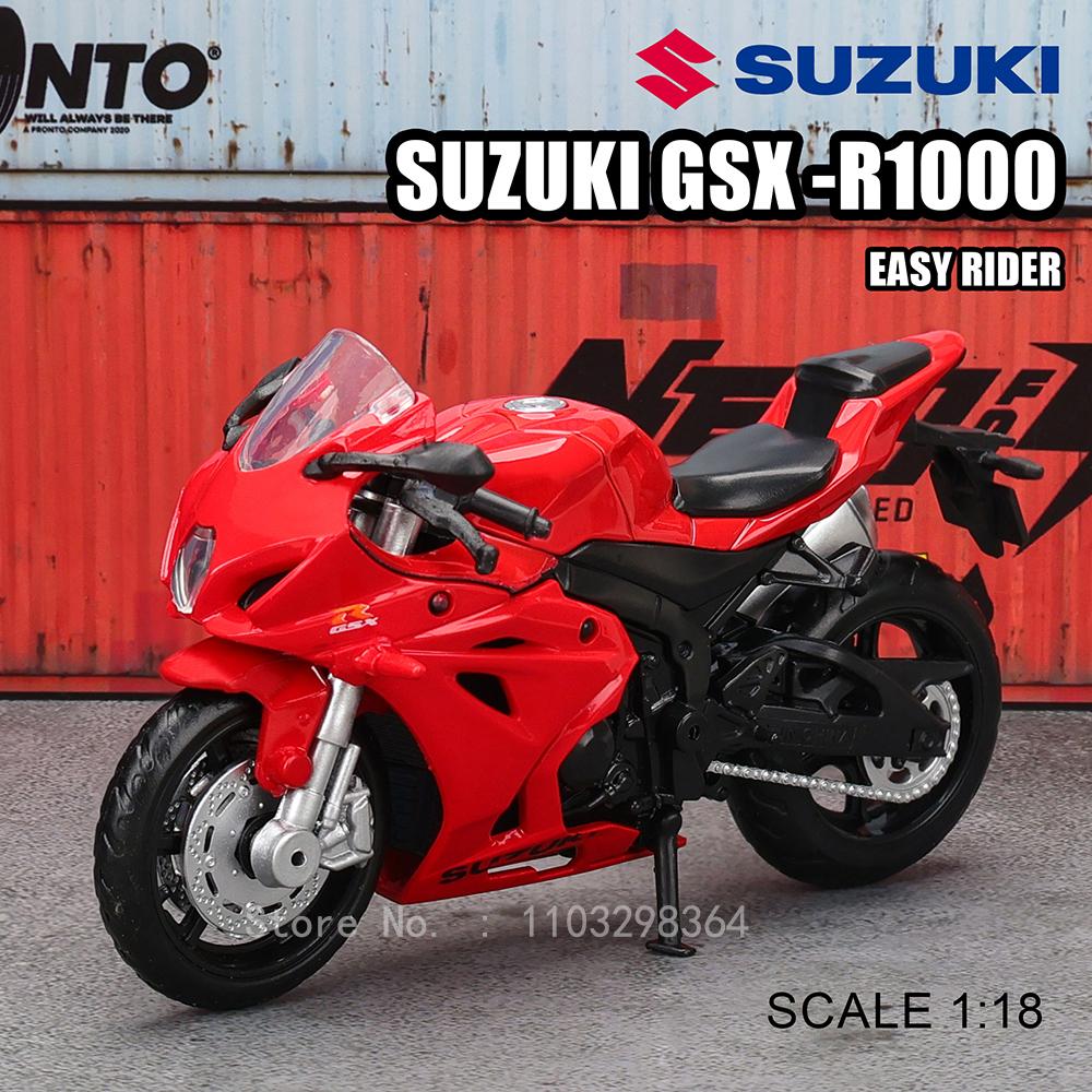 MSZ 1:18 Suzuki GSX-R1000 Motorcycle Alloy Car Model Children's Toy Car Die Cast Motorcycle Model