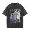 Anime Giapponese Seriale EsperiUnisexts Lain Vintage Lavato Maglietta Unisexga Iwakura Ragazza Sci Fi T-shirt Unisex Cotone Casuale Maglietta