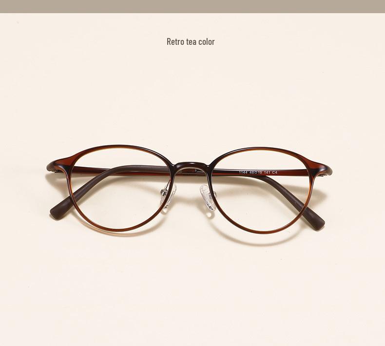 1144 Ultralight Tungsten-Carbon Plastic Myopia Eyeglass Frames for Men & Women - Small Oval Student Optical Glasses