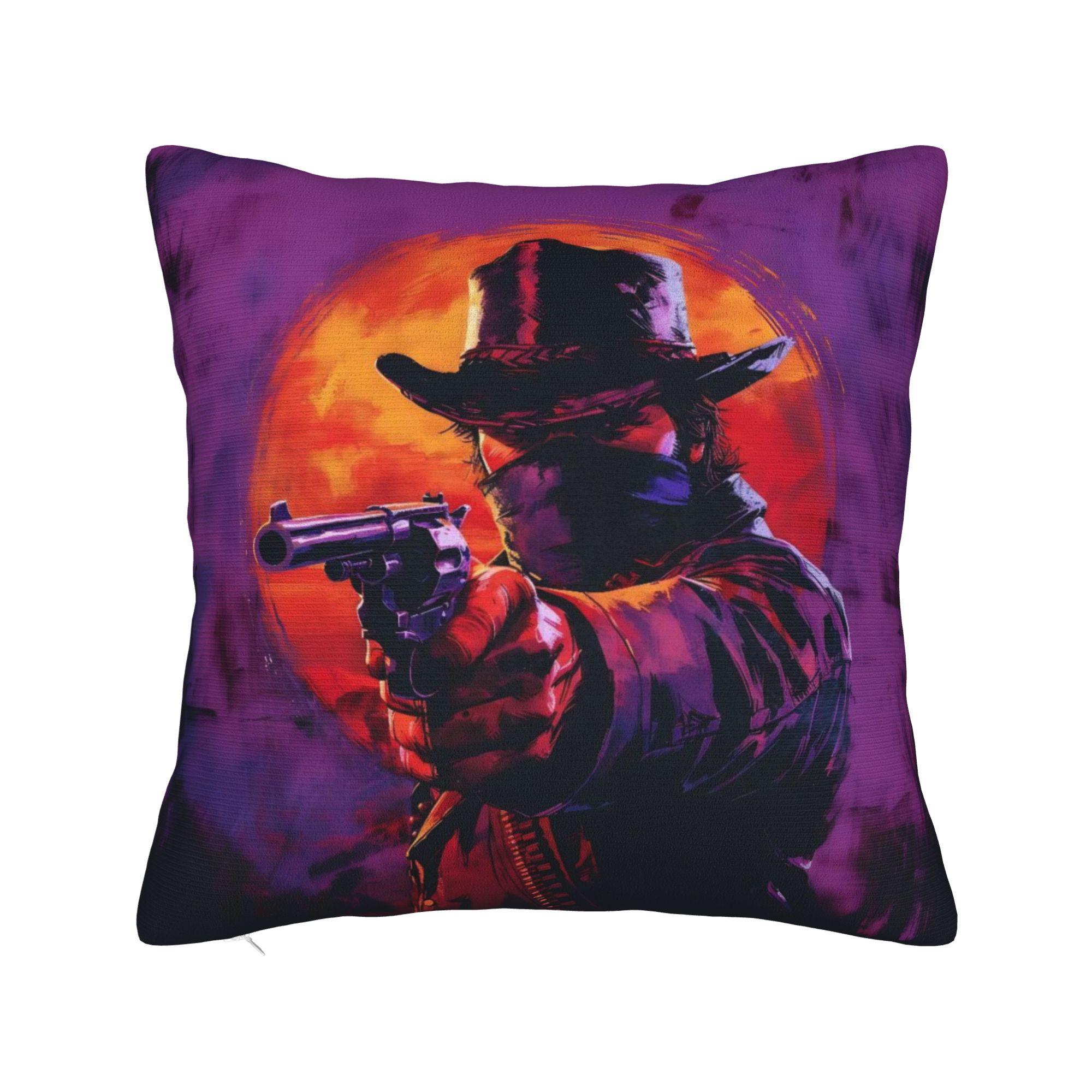 Jmg Clothing Unisex Arthur Morgan Pillow Cover Merch Soft Cushion Cover Decorative Throw Pillow Case Cover Home Multi-Size