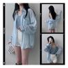 The Pink Overfit Sheer Collar Summer Shirt + Slab Sleeveless