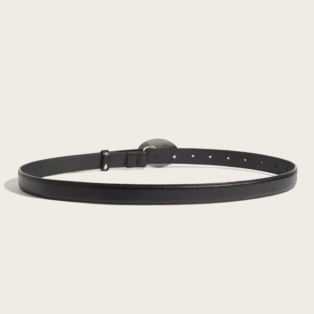 Silver Buckle Women's Belt Simple Waist Strap Fashion Waist Belt Dress Decoration