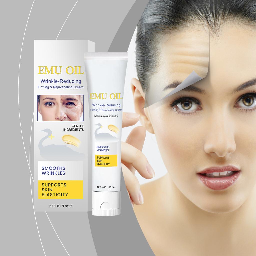 Emu Oil -Wrinkle Firming Revitalizing Cream Smoothing Lines, Brightening Deep Moisturizing And Enhancing Elasticity Skin Care Cream.