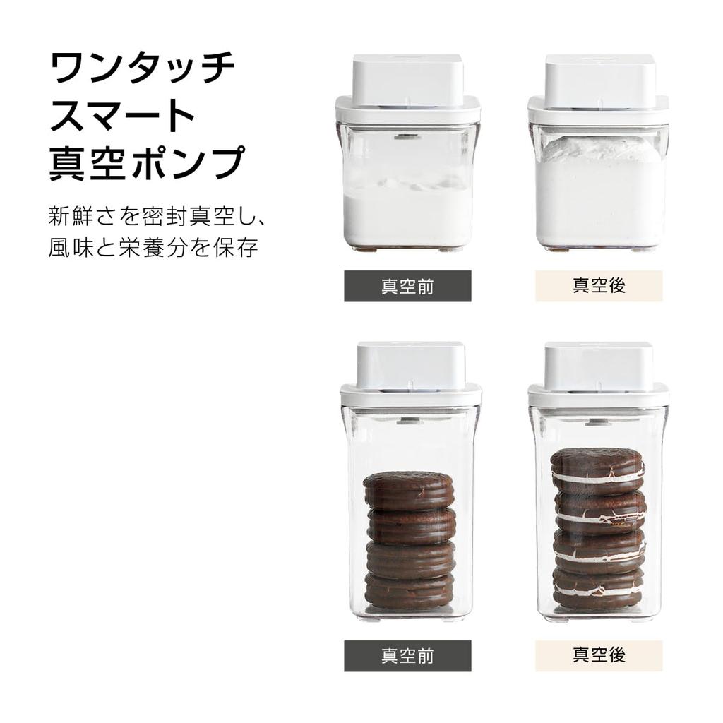 VAKUEN Premium Vacuum Storage Mini Convenient Valve Opening and Keeps food fresh up to 5 times longer than containers x Containers, 3-Pack Closing,