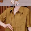 Plus Size 5XL Spring and Summer Suit Polo Shirt Temperament Loose Mother Wear Short Sleeved Fashion Harem Pants Two-piece Suit