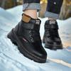 Waterdichte Jongens Martin Boots - Nieuwe Warme, Antislip, Velours Gevoerde Katoenen Schoenen voor Middelgrote en Grote Kinderen.