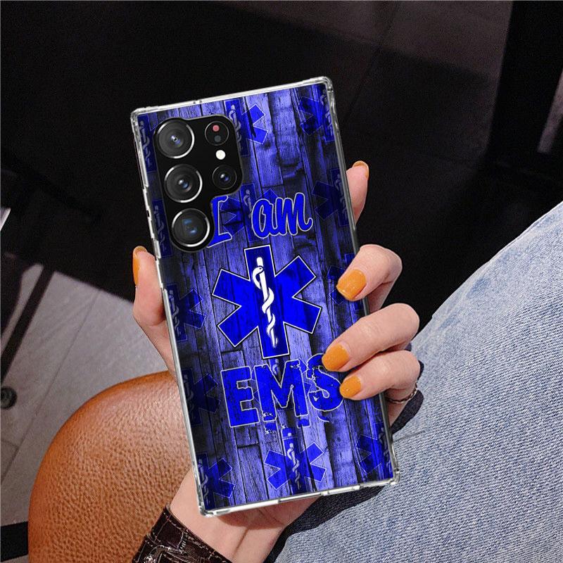 

EMT EMS Medical Rescue Phone Case For Samsung Galaxy S24 S25 Edge S26 Ultra S23 S22 S21 Plus S20 FE + Personalized Print Cover G Samsung S25