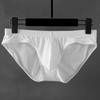 Men Briefs Low Waist U-Convex Wrap Bag Panties Solid Color Ice Silk Smooth