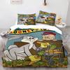 Bunny Cartoon Rabbit Quilt Cover Skin-Friendly and Breathable Duvet Comforter Warmth Children's Bedroom Bedding